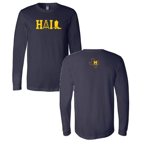 Mens/Unisex Bella Canvas Soft Fitted Jersey Longsleeve Tee -- Navy