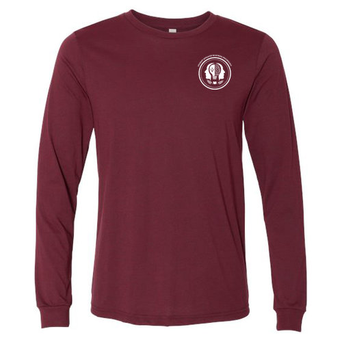 Bella+Canvas Unisex Heather Cvc Long Sleeve Tee- Heathers -- Heather Cardinal