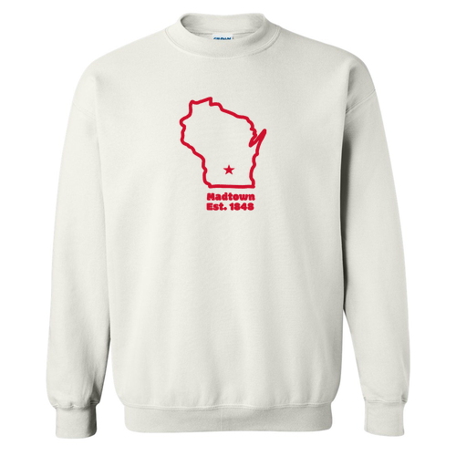 Gildan Heavy Blend Crew Neck Sweatshirt -- White