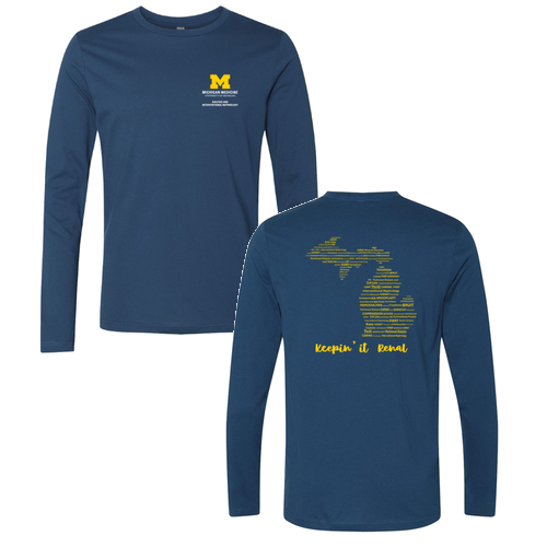 Mens/Unisex Next Level Soft Fitted Long Sleeve Tee -- Cool Blue