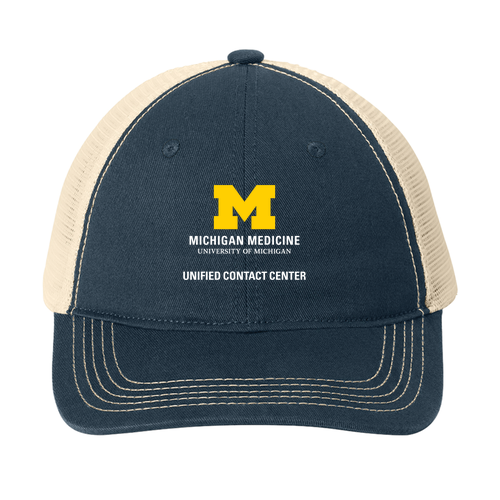 District Made Super Soft Mesh Back Hat -- New Navy / Stone