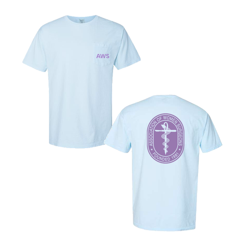 Hanes Comfortwash Adult Garment Dyed Pocket Tee -- Soothing Blue