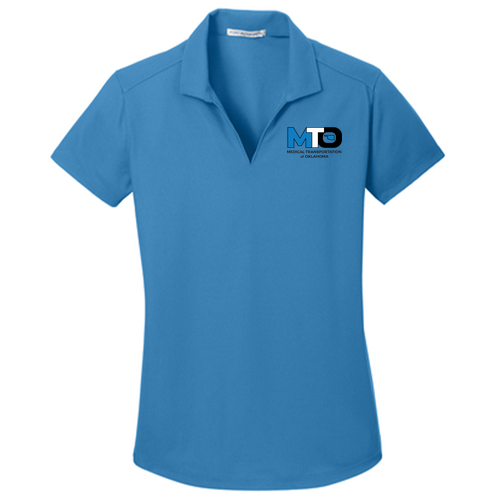 Ladies Port Authority Dry Zone Grid Polo -- Celadon Blue