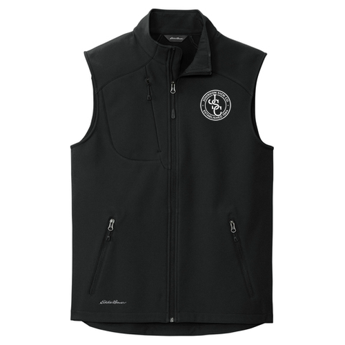 Eddie Bauer Stretch Soft Shell Vest -- Deep Black EMBROIDERED