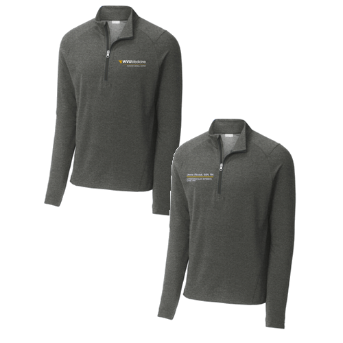 Sport-Tek Sport-Wick Flex Fleece Quarter-Zip -- Dark Grey Heather