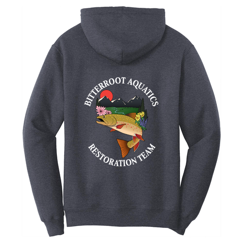Port and Company Core Fleece Pullover Hooded Sweatshirt -- Heather Navy