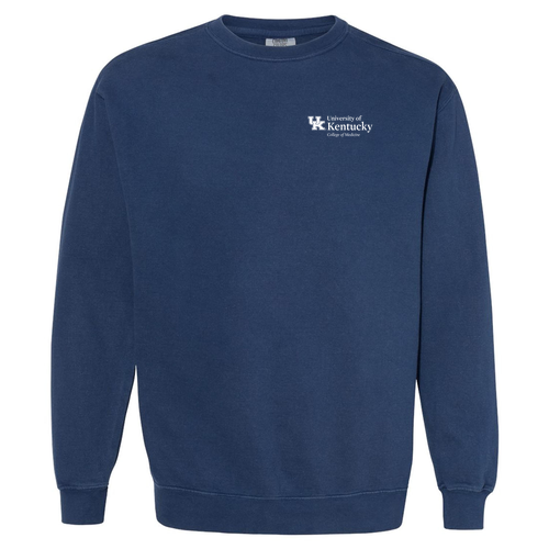 Comfort Colors Unisex Garment-Dyed Crewneck Sweatshirt -- True Navy