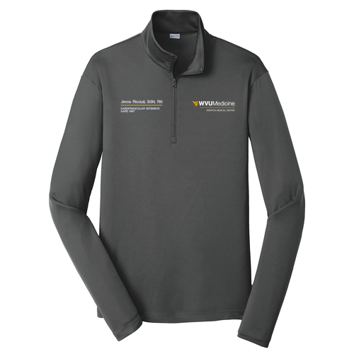 Embroidered Sport-Tek PosiCharge Competitor Quarter Zip Pullover -- Iron Grey