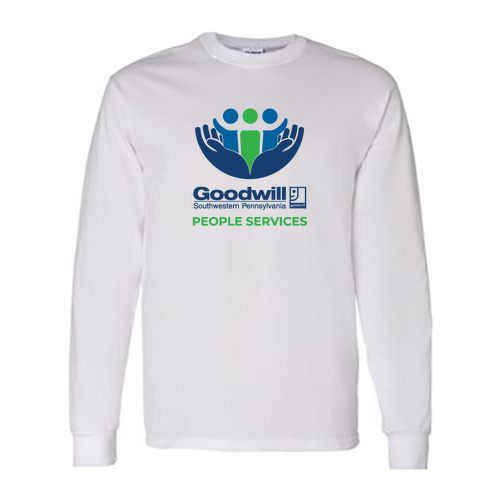 Gildan Heavy Cotton Longsleeve Basic T-Shirt -- White