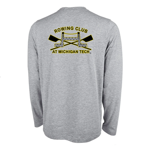 Charles River Men's Comfort-Core Long-Sleeve Crew -- Grey