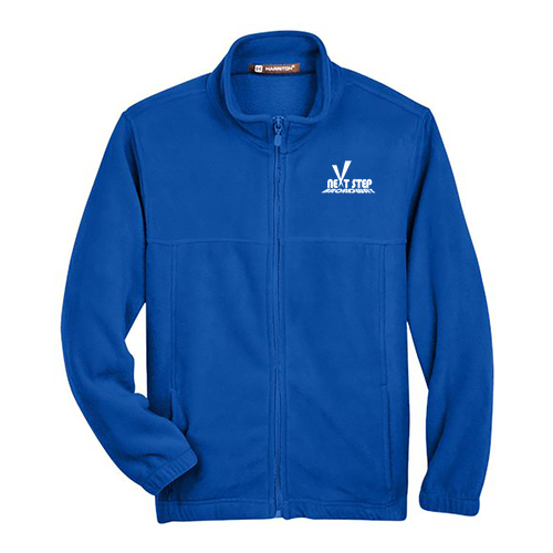 Harriton Youth 8 oz. Full-Zip Fleece -- True Royal