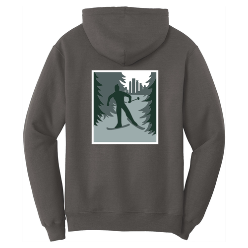 Port and Company Core Fleece Pullover Hooded Sweatshirt -- Charcoal