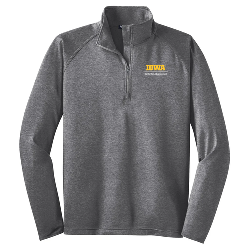 Embroidered UICA Sport Tek Sport Wick Stretch Half Zip Pullover -- Charcoal Grey Heather