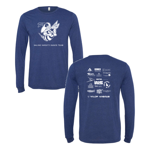 Mens/Unisex Bella Canvas Triblend Long Sleeve Tee -- Navy