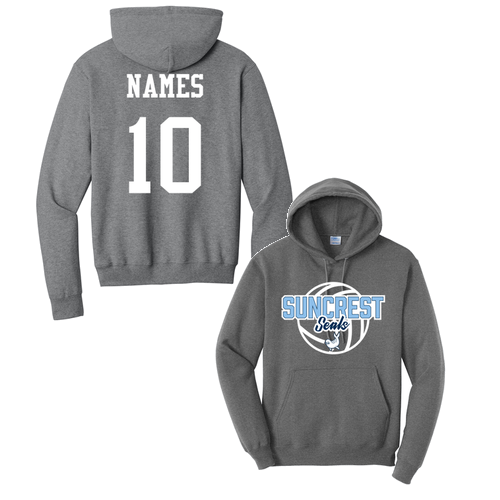 Port and Company Core Fleece Pullover Hooded Sweatshirt -- Graphite Heather