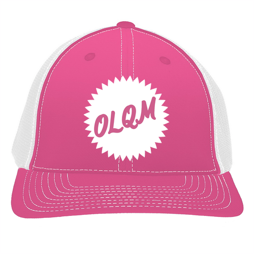 Pacific Headwear Universal Trucker Mesh Hat -- Pink / White