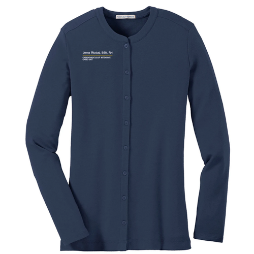 Port Authority Ladies Concept Stretch Button Front Cardigan -- Dress Blue Navy