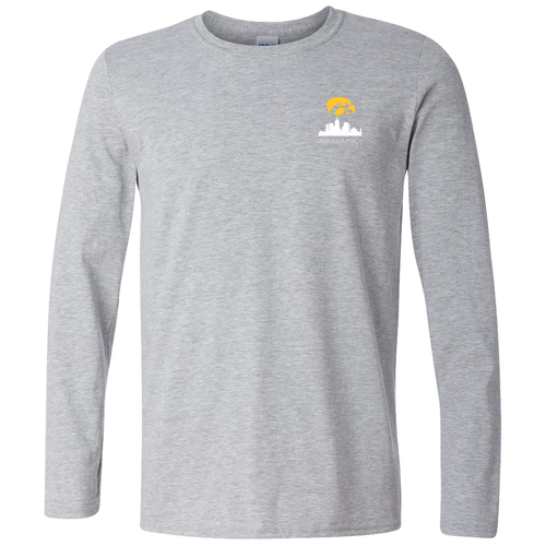 Gildan Softstyle Longsleeve T Shirt -- Sport Grey