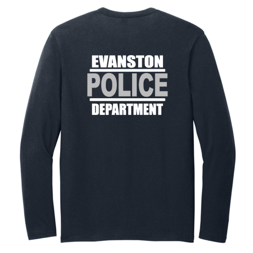 Evanston Police Long Sleeve Tee -- New Navy