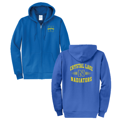 Port and Company Classic Full Zip Hooded Sweatshirt -- Royal