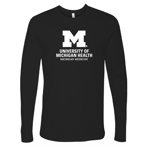 Mens/Unisex Next Level Apparel Soft Fitted Long Sleeve Crew -- Black