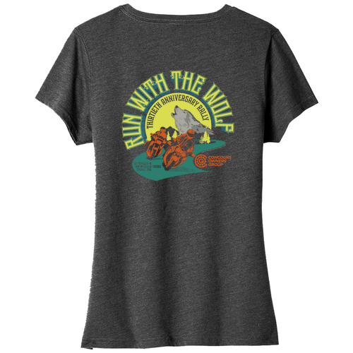 Cotton Heritage Women's V-Neck T-Shirt -- Charcoal Heather