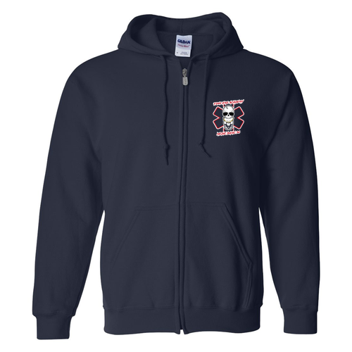 Gildan Full Zip Hooded Sweatshirt -- Navy