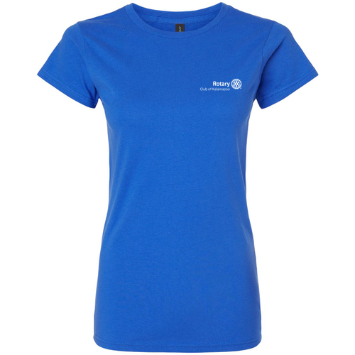 Rotary Club of Kalamazoo Gildan Ladies Fashion Fit T-Shirt -- Royal