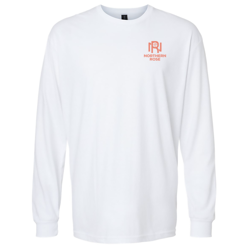 Northern Rose Gildan SoftStyle Long Sleeve T-Shirt -- White