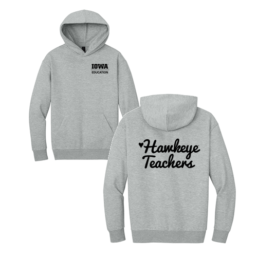 Hawkeye Teacher District V.I.T. Heavyweight Fleece Hoodie -- Light Heather Grey