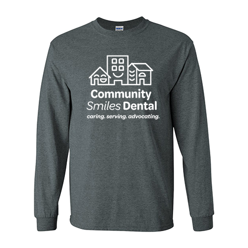 Gildan Ultra Cotton Longsleeve Basic T-Shirt -- Dark Heather