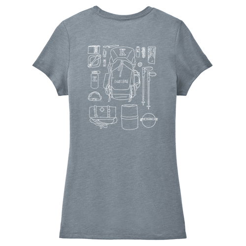 District Womens Perfect Tri Tee -- Flint Blue Heather