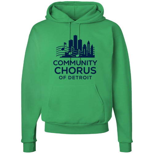 Hanes 7.8 Oz., 50/50 Comfort Blend Fleece Pullover Hood Adult -- Kelly Green