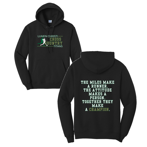 Port and Company Core Fleece Pullover Hooded Sweatshirt -- Jet Black