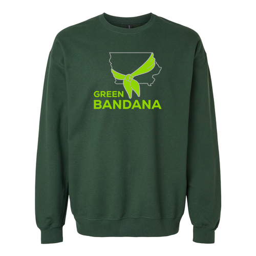 Gildan Adult Softstyle Fleece Crew Sweatshirt -- Forest Green