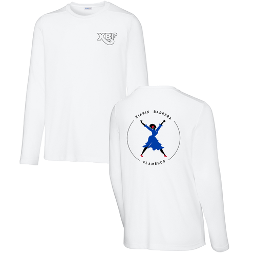 SportTek Youth Posi UV Pro Long Sleeve Tee -- White