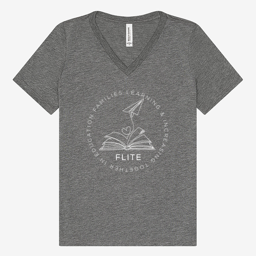 Bella+Canvas Women's Relaxed Triblend V-Neck Tee -- Grey TriBlend