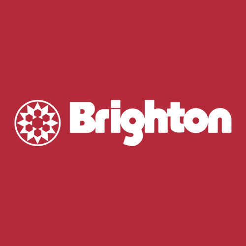 Brighton Logo 2 White Ink -- Short Sleeve Red