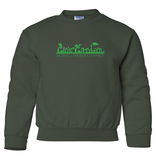 Gildan Heavy Blend Youth Crew Neck Sweatshirt -- Forest Green