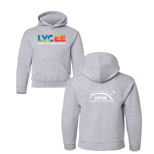 Youth Gildan Heavy Blend Hooded Sweatshirt -- Sport Grey