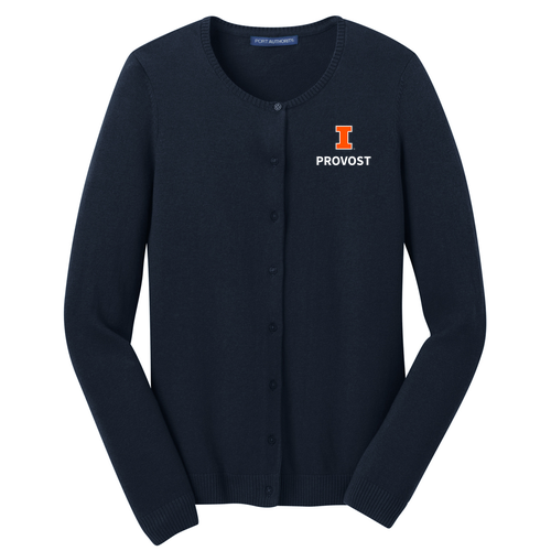 Port Authority Ladies Cardigan Sweater -- Navy