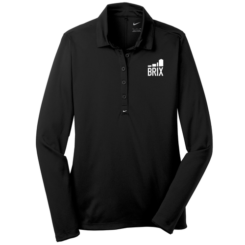 Nike Golf Ladies Long Sleeve Dri Fit Stretch Tech Polo -- Black