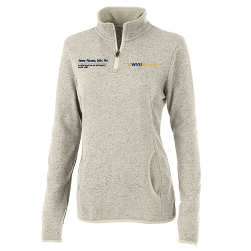 Charles River Womens Heathered Fleece Pullover -- Oatmeal Heather