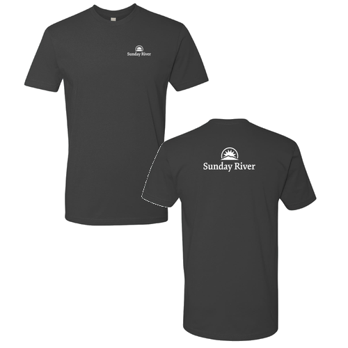 Sunday River Logo 2 White Ink -- Short Sleeve Heavy Metal