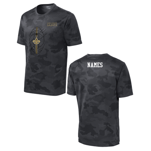Youth Sport-Tek CamoHex Tee -- Iron Grey