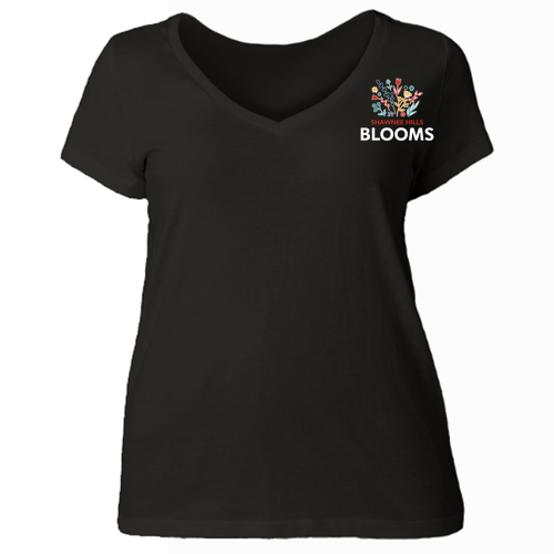 Cotton Heritage Women's V-Neck T-Shirt -- Black