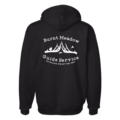 Hanes 10 oz Ultimate Cotton Printpro Adult  Hooded Sweatshirt -- Black