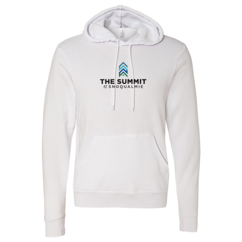 The Summit at Snoqualmie Logo 1 Full color -- Pullover Hooded Sweatshirt White