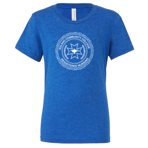 "Earned" Bella Canvas Triblend Short Sleeve T-Shirt -- Solid True Royal Triblend