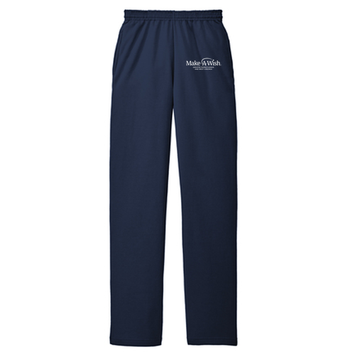 Open Leg Sweatpant with Pockets -- Navy